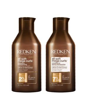 Redken All Soft Mega Curl Shampoo 300ml & All Soft Mega Curl Conditioner 300ml Duo