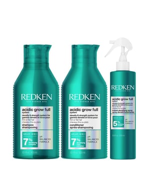 Redken Acidic Grow Full System Densifying Shampoo 300ml, Conditioner 300ml And Instant Densifying Spray 200ml Pack