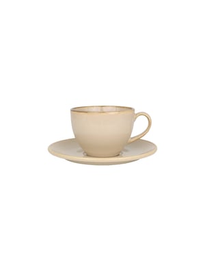 Bonna Thee kopjes & schotel sand hygge porselein set van 6