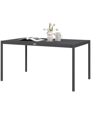 4goodz Tuintafel weerbestendig aluminium 145x90x74 cm donker