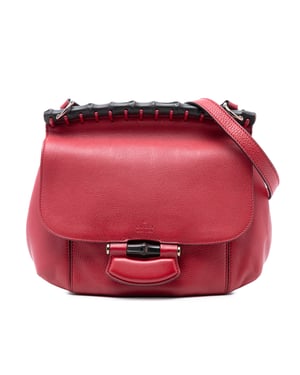 Tweedehands Medium Leren Bamboo Nouveau Fringe Crossbody