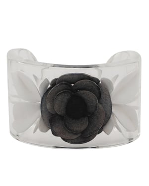 Tweedehands Lucite Camellia Cuff Bracelet