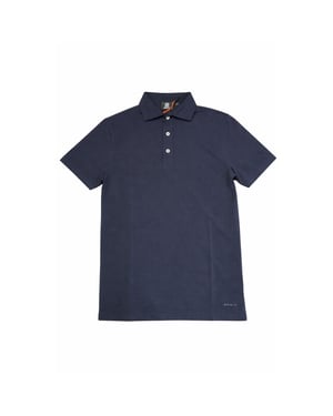 Genti Polo 3 button ice cotton dark
