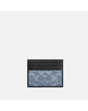 Slim Id Card Case In Loved Signature Denim