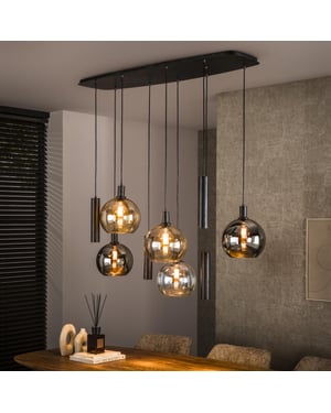 Hoyz hanglamp sfera tricolore 5+4-lichts artic