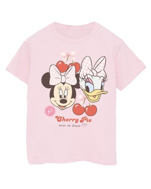 Disney Flickor Körsbärspaj Minnie Mouse & Daisy T-shirt (Babyrosa)