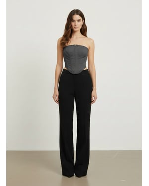 Black Bardot Corset Top
