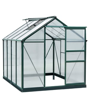 4goodz Tuinkas aluminium met polycarbonaat en kantelraam 190x252x201 cm