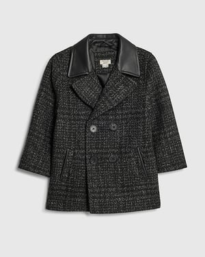 River Island Mini Boys Peacoat Black Check