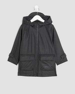 River Island Mini Boys Coat Black Raincoat