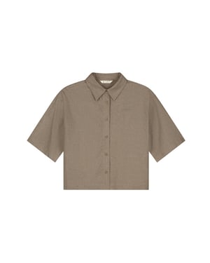 Olaf Hussein Blouse korte mouw w240307 linen