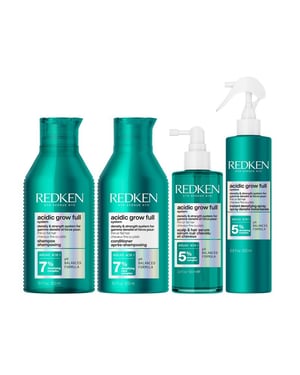 Redken Acidic Grow Full System Densifying Shampoo 300ml, Conditioner 300ml, Hair Serum 100ml And Instant Densifying Spray 200ml Pack