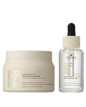 Schwarzkopf Blondme Bondfinity Deep Repair Mask 200ml & Blondme Renewal Oil 50ml Duo