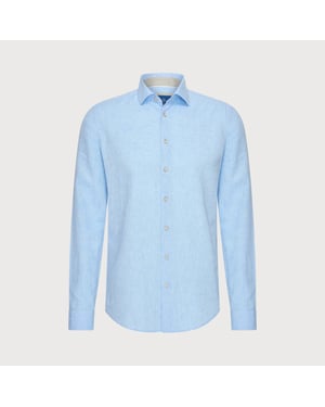 Blue Industry Het cotton linnen overhemd |