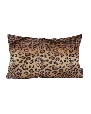 Gek op kussens! Furry leopard | 30 x 50 cm | kussenhoes | polyester