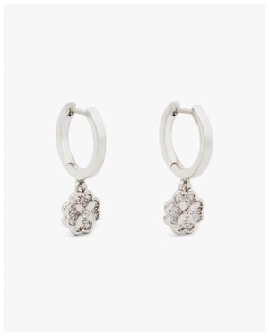 Heritage Bloom Huggie Drop Earrings