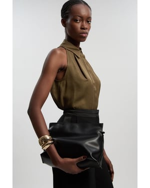Premium Linen Viscose Halter Collared Woven Shirt