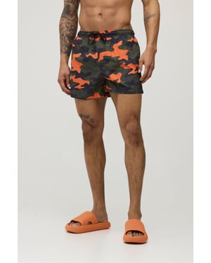 Camo Print Short Length Swim Short