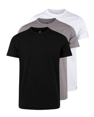 Luke 1977 Men's Reco Crew 3Pack T-shirts in Black White Grey