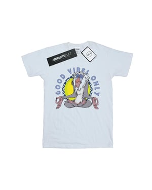 Disney Heren The Lion King Rafiki Alleen Goed Vibes T-shirt (Wit)