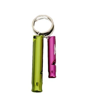 Trespass Blow X Whistle Keyring Set (Pink/Green)