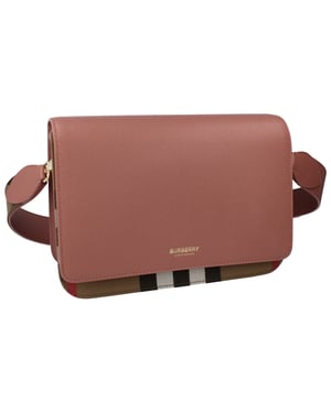 Burberry Mackford Note Bag Dark Rosewood - Pink