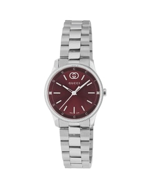 Gucci G-Timeless YA1265069 Rode Wijzerplaat 29mm Dameshorloge