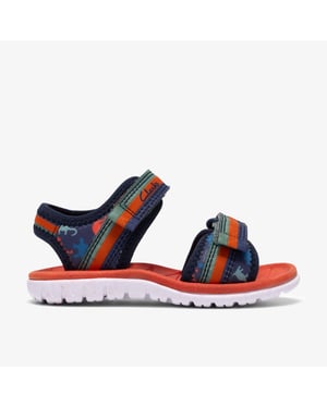 Surfing Tide T Navy Print Sandals