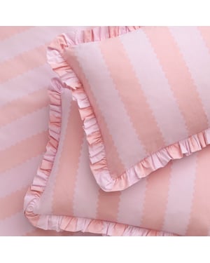 Wylder Birdie Stripe Ruffle Pillowcase Pair