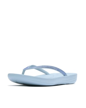FitFlop Fitflop™ iqushion sparkle cloudy blue dames slippers – lichtgewicht ergonomische teenslippers