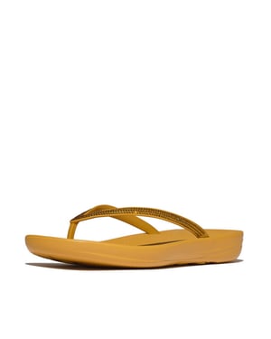 FitFlop Fitflop™ iqushion sparkle slippers – turmeric | lichtgewicht ergonomische teenslippers dames