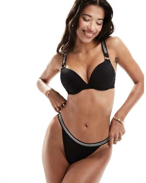 Boux Avenue Capri tanga brasiliansk bikinitrosa i svart