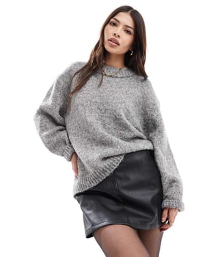 ASOS DESIGN skorts i läderlook i svart