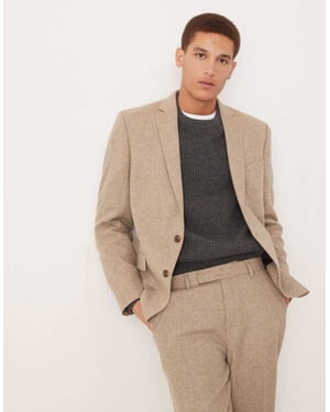 ASOS DESIGN slim kostymjacka i ull i sten