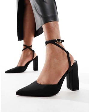 ASOS DESIGN Paige hög klack i svart