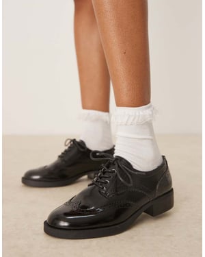 ASOS DESIGN Manny snörskor i svart