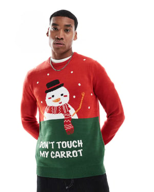 ONLY & SONS julsweater i röd