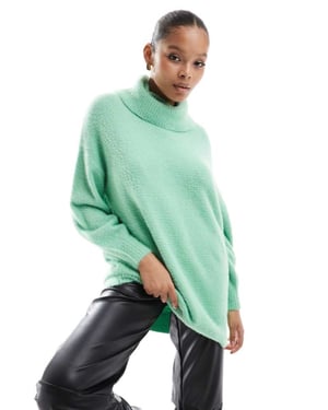 ENDAST oversized rullkragsjumper i grön
