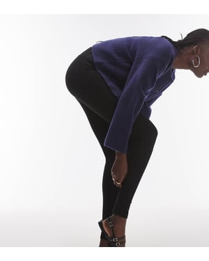 Topshop Tall hel längd tungviktsleggings i svart