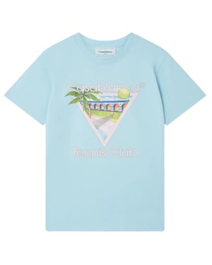 Casablanca Tennis Club Icon Ljusblå T-shirt