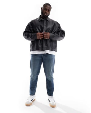 ASOS DESIGN tapered passform i mellanblå
