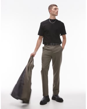 Topman slim kostymbyxor i khaki