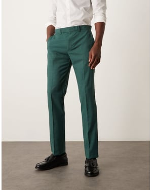 ASOS DESIGN slim kostymbyxor i grön rutmönster