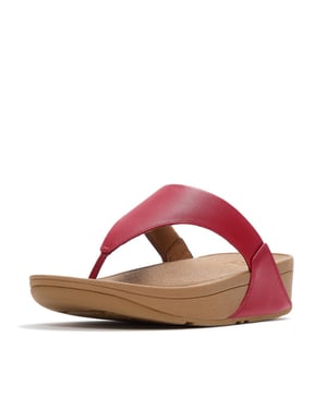 FitFlop Fitflop™ lulu leather teenslippers – bunt berry leren comfort slippers