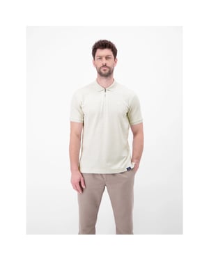 Lerros Heren polo 2633219 116 cloudy white