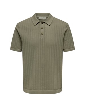 Only & Sons onsmoon reg 12 ss polo knit noos 22032760 mallard green