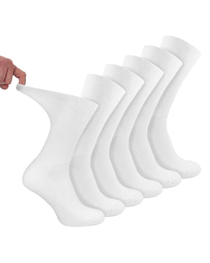 6 Pack Mens Diabetic Sport Socks | Breathable Non Binding Comfort Socks