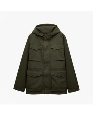 Joules Portman Mens Green Waterproof Raincoat Green