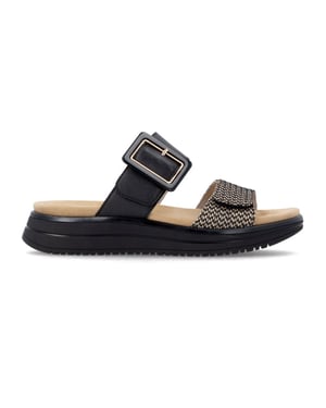 Remonte D1j61 Womens Cross Strap Sandals Black/brown