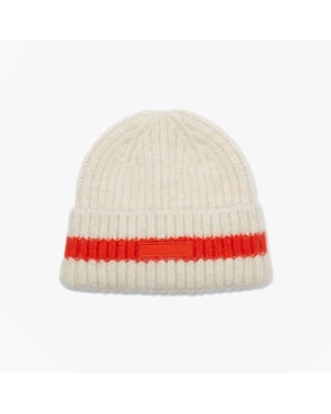 Joules Popley Stripe Womens Beanie Orange/neutral